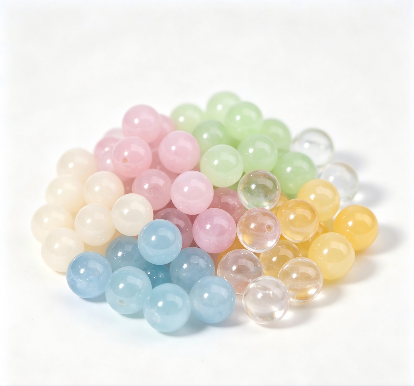 Pastel Glitter Acrylic Beads For DIY Craft Pen Jewelry