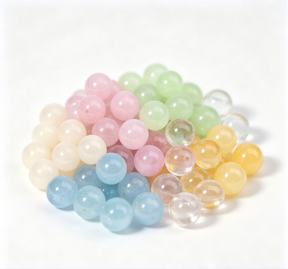 Pastel Glitter Acrylic Beads For DIY Craft Pen Jewelry