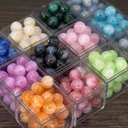 Pastel Glitter Acrylic Beads For DIY Craft Pen Jewelry