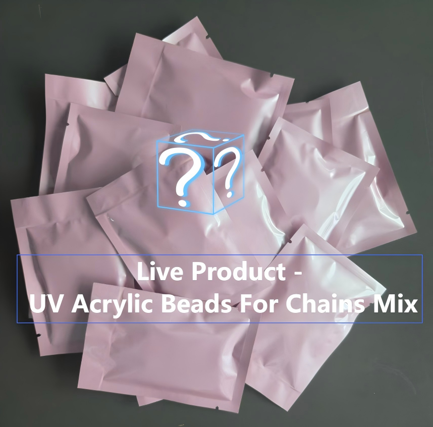 Produto ao vivo - Mix de contas acrílicas UV para correntes