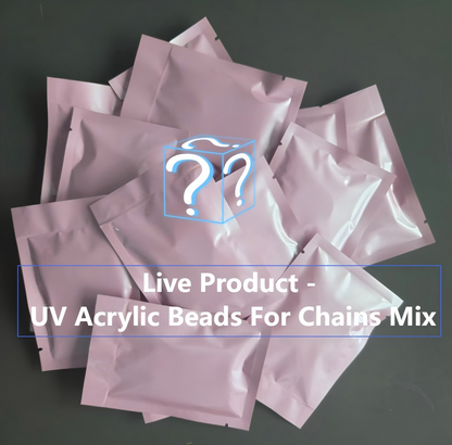 Produto ao vivo - Mix de contas acrílicas UV para correntes